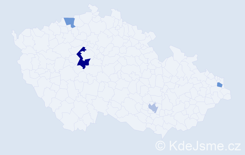 Příjmení: 'Bauckmann', počet výskytů 6 v celé ČR