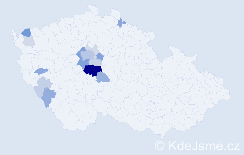 Příjmení: 'Vrbovec', počet výskytů 44 v celé ČR