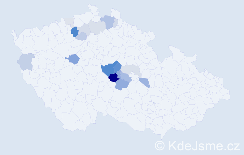 Příjmení: 'Kosprd', počet výskytů 40 v celé ČR