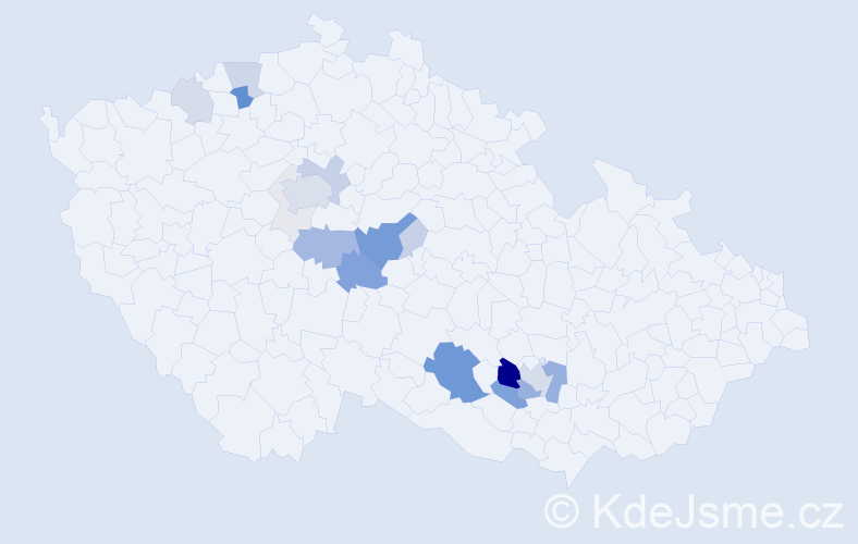 Příjmení: 'Touška', počet výskytů 79 v celé ČR