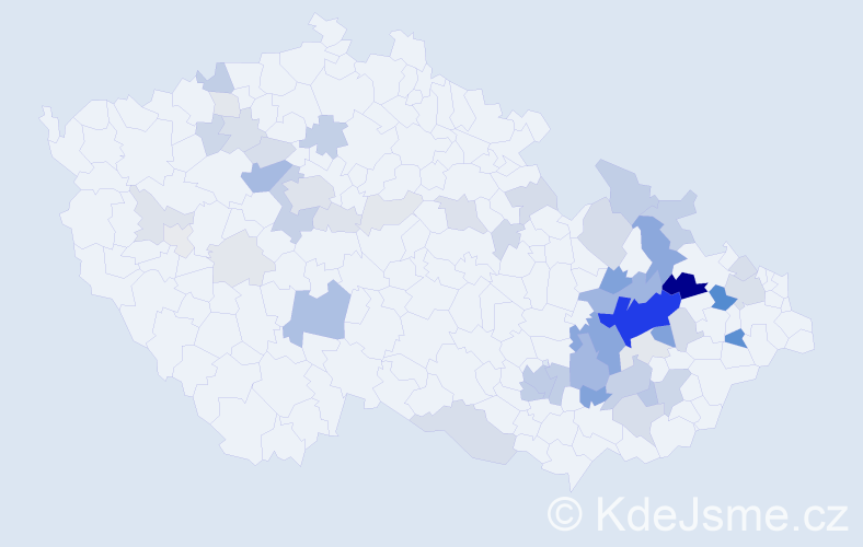 Příjmení: 'Kameníčková', počet výskytů 169 v celé ČR