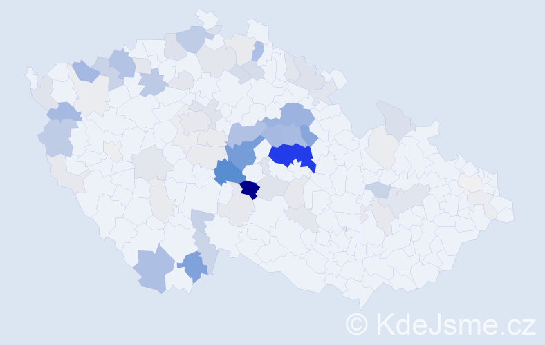 Příjmení: 'Bleha', počet výskytů 282 v celé ČR