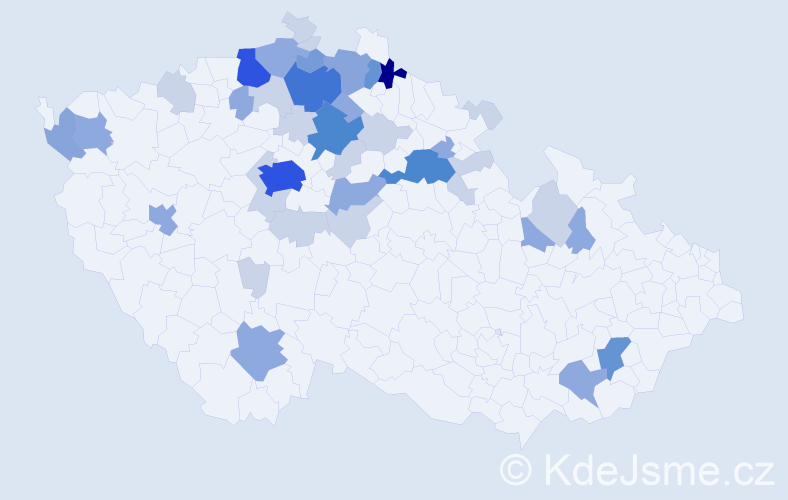 Příjmení: 'Endlerová', počet výskytů 105 v celé ČR