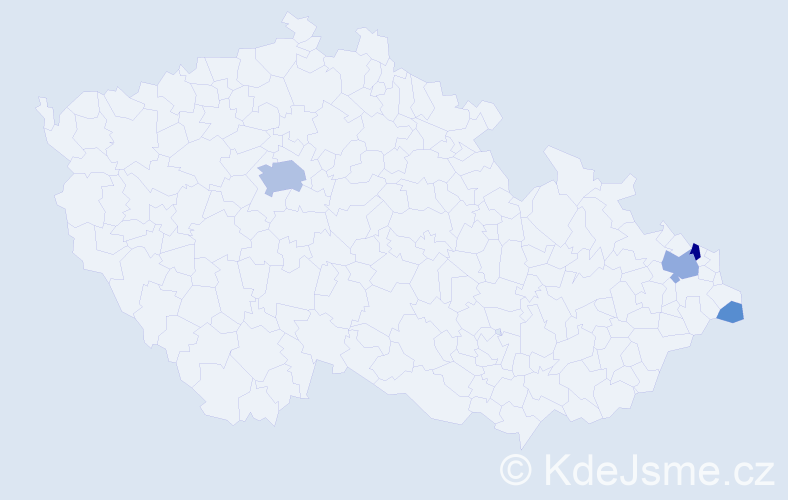 Příjmení: 'Bergel', počet výskytů 17 v celé ČR