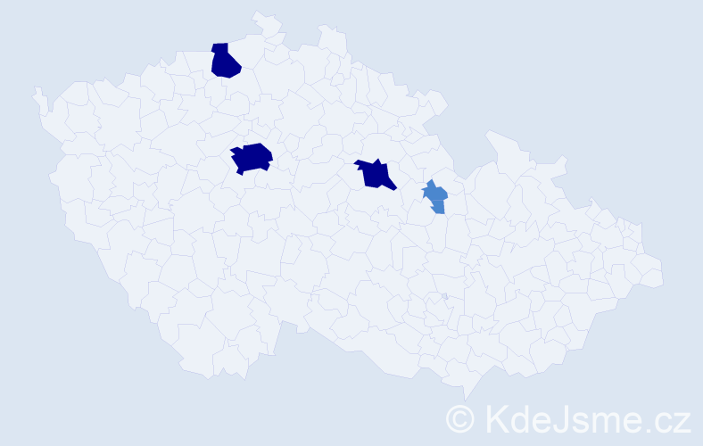 Příjmení: 'Krumpár', počet výskytů 11 v celé ČR