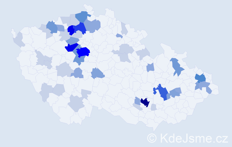 Příjmení: 'Limberková', počet výskytů 126 v celé ČR