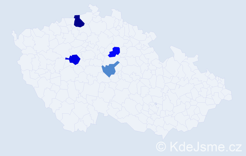 Příjmení: 'Kurendová', počet výskytů 8 v celé ČR