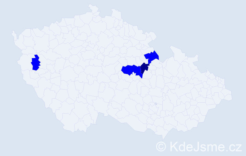 Příjmení: 'Kotras', počet výskytů 5 v celé ČR