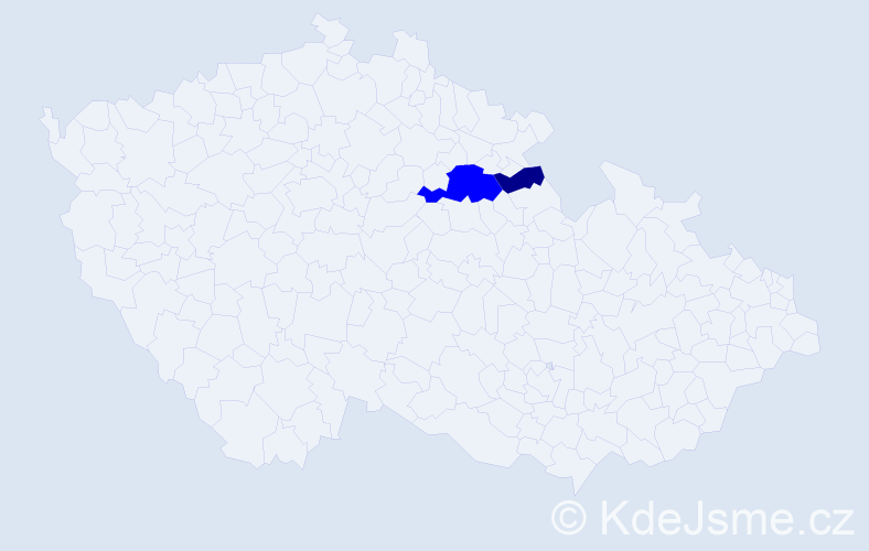Příjmení: 'Zentko', počet výskytů 3 v celé ČR