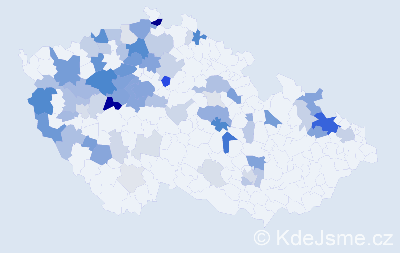 Příjmení: 'Hendrich', počet výskytů 229 v celé ČR