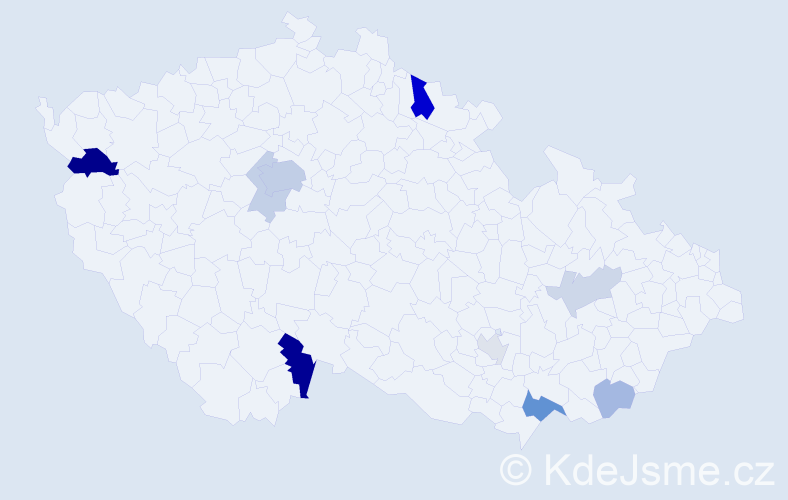 Příjmení: 'Ellis', počet výskytů 24 v celé ČR