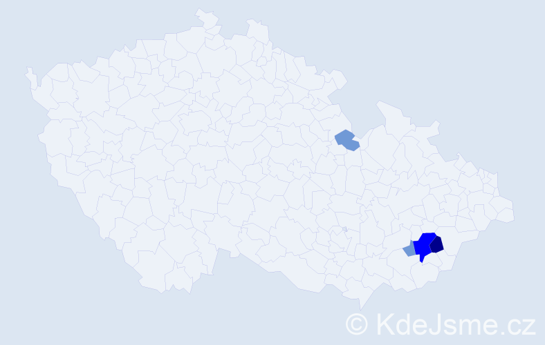 Příjmení: 'Klačánek', počet výskytů 14 v celé ČR
