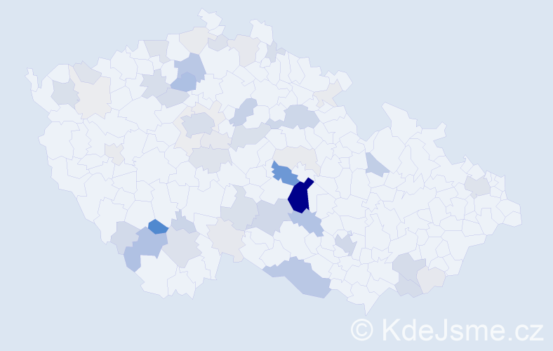 Příjmení: 'Blažíček', počet výskytů 193 v celé ČR