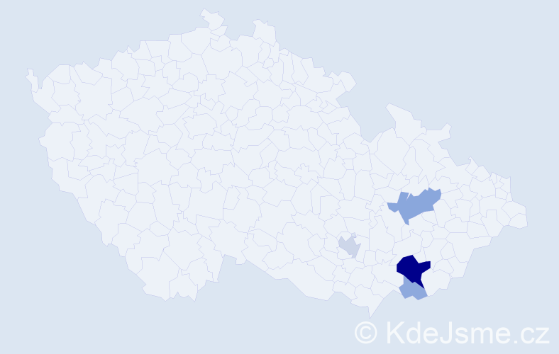 Příjmení: 'Kolůch', počet výskytů 20 v celé ČR