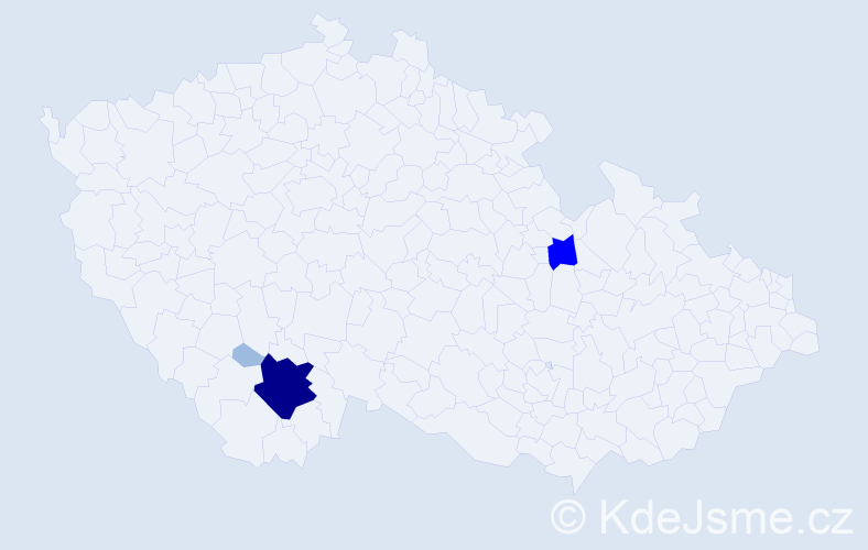 Příjmení: 'Schembera', počet výskytů 8 v celé ČR