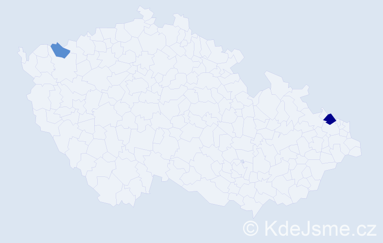 Příjmení: 'Fuhs', počet výskytů 4 v celé ČR