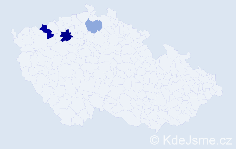 Příjmení: 'Hádeková', počet výskytů 7 v celé ČR