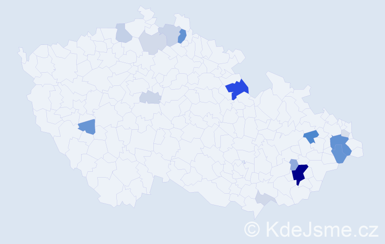 Příjmení: 'Murka', počet výskytů 51 v celé ČR