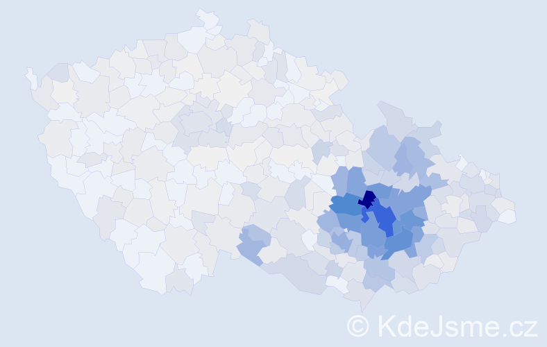 Příjmení: 'Přikryl', počet výskytů 2411 v celé ČR