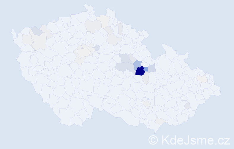 Příjmení: 'Klejchová', počet výskytů 119 v celé ČR