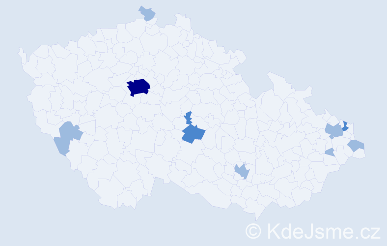 Příjmení: 'Howard', počet výskytů 14 v celé ČR