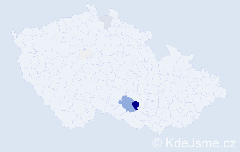 Příjmení: 'Tasovský', počet výskytů 8 v celé ČR