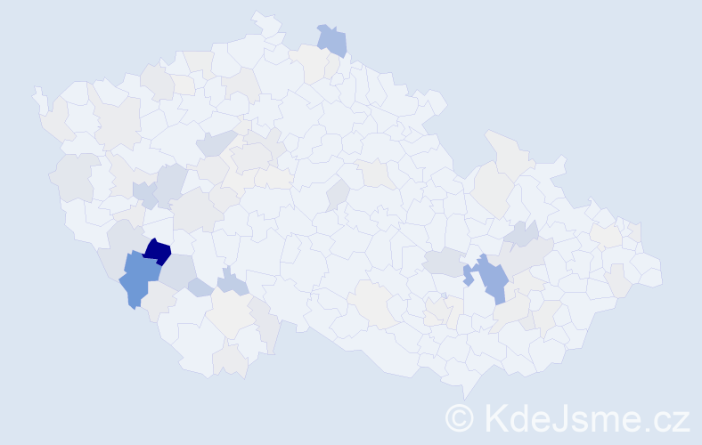 Příjmení: 'Melka', počet výskytů 364 v celé ČR