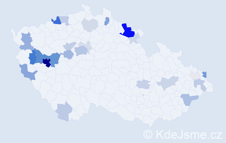 Příjmení: 'Bartovský', počet výskytů 105 v celé ČR