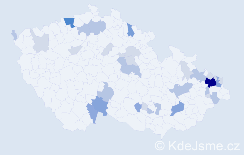 Příjmení: 'Knapík', počet výskytů 84 v celé ČR