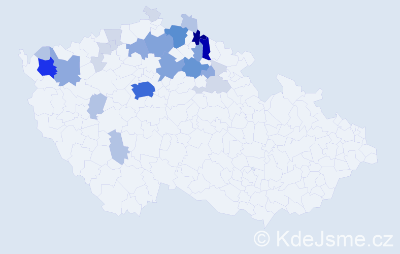 Příjmení: 'Harcuba', počet výskytů 100 v celé ČR