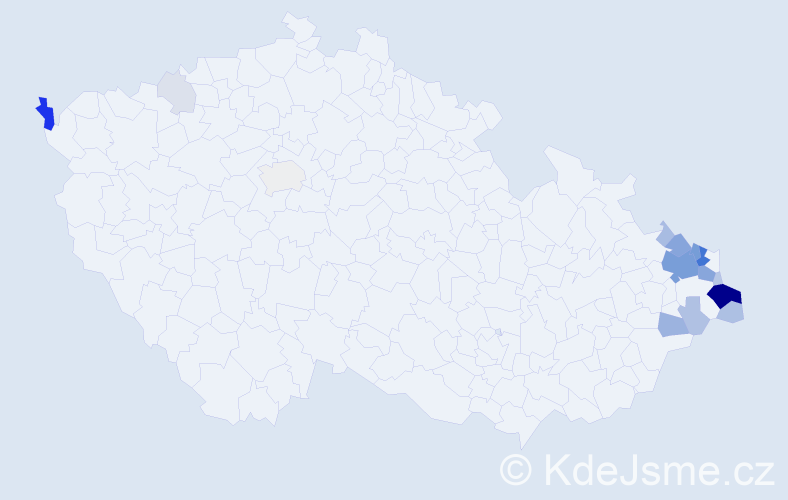 Příjmení: 'Plinta', počet výskytů 70 v celé ČR