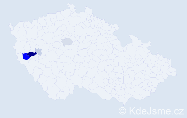 Příjmení: 'Kroyová', počet výskytů 7 v celé ČR