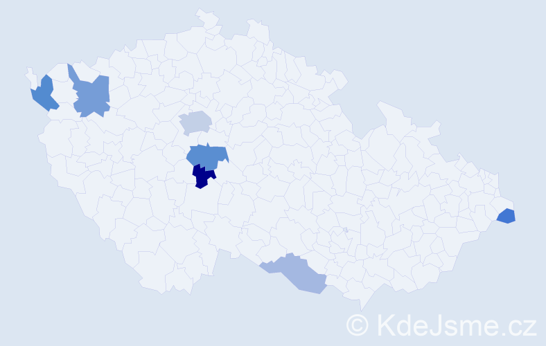 Příjmení: 'Vatechová', počet výskytů 14 v celé ČR