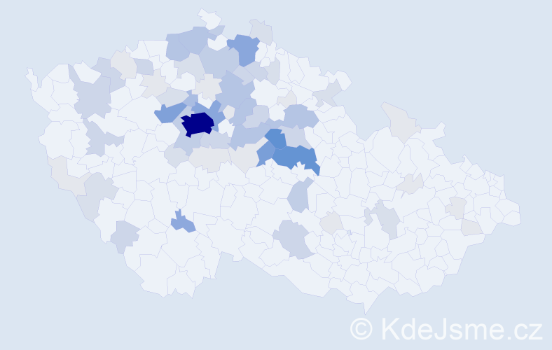 Příjmení: 'Kobera', počet výskytů 238 v celé ČR
