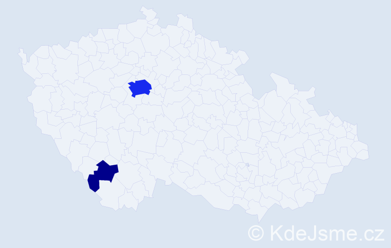 Příjmení: 'Knoblau', počet výskytů 15 v celé ČR