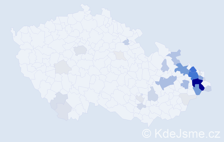 Příjmení: 'Musálková', počet výskytů 194 v celé ČR
