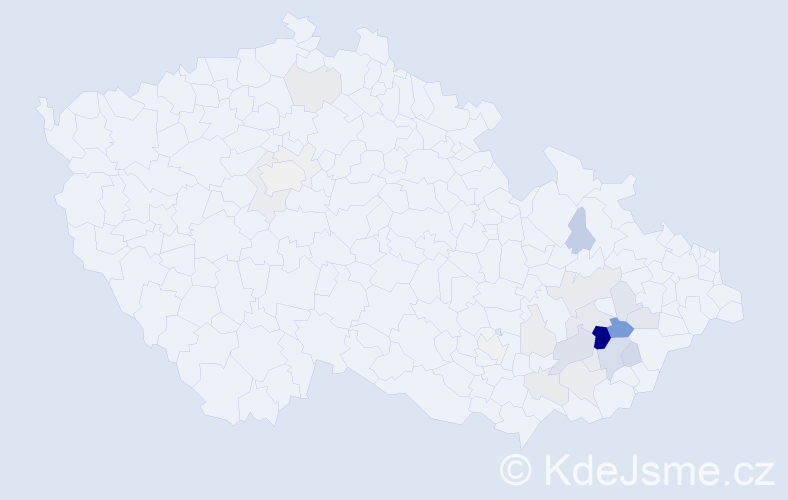 Příjmení: 'Barotová', počet výskytů 95 v celé ČR