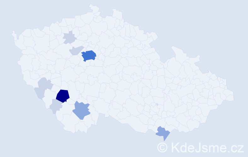 Příjmení: 'Kaskoun', počet výskytů 28 v celé ČR