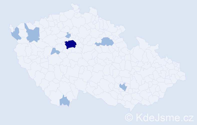 Příjmení: 'Dang Minh', počet výskytů 11 v celé ČR