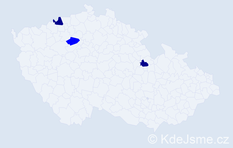 Příjmení: 'Čevonová', počet výskytů 8 v celé ČR