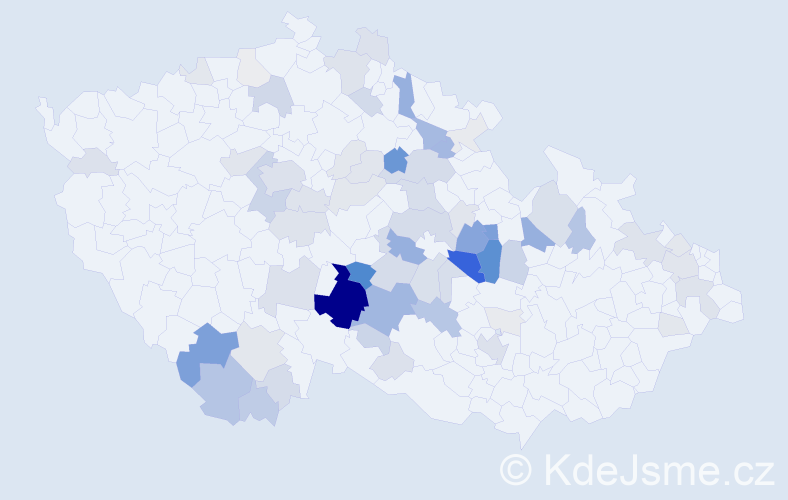 Příjmení: 'Paclíková', počet výskytů 269 v celé ČR