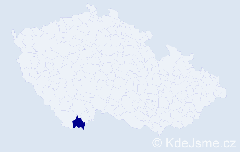 Příjmení: 'Oguz', počet výskytů 1 v celé ČR