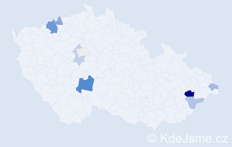 Příjmení: 'Baričiak', počet výskytů 17 v celé ČR