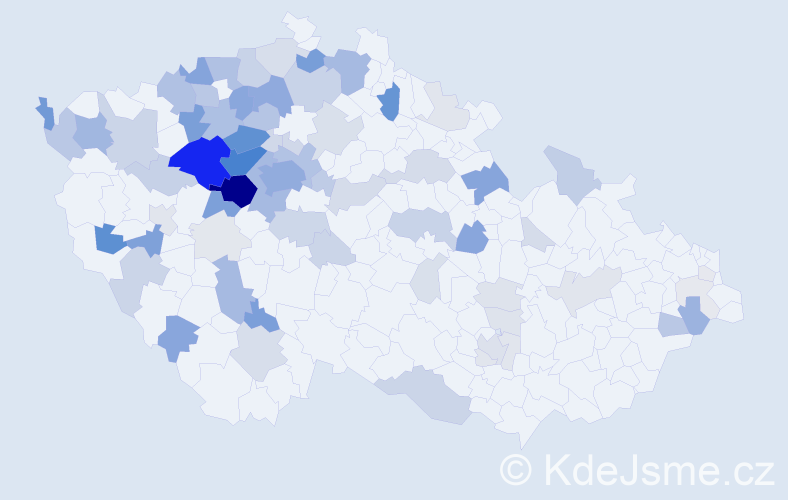 Příjmení: 'Perglerová', počet výskytů 310 v celé ČR