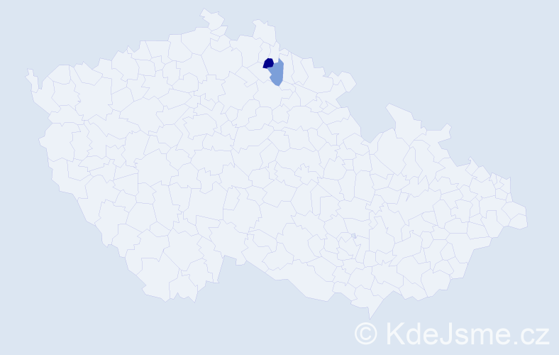 Příjmení: 'Vundererová', počet výskytů 8 v celé ČR