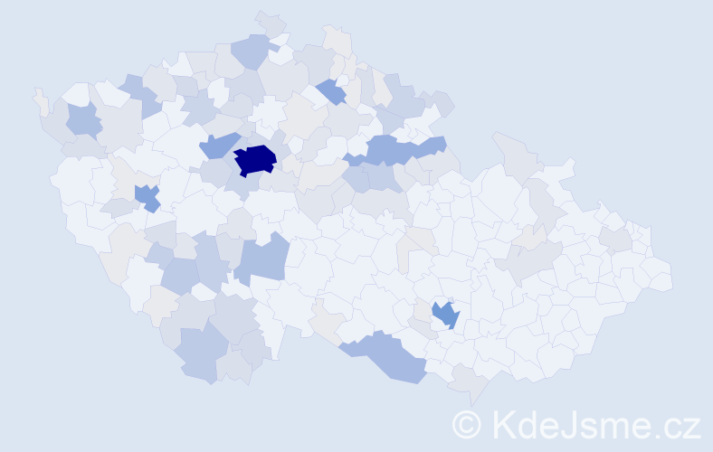 Příjmení: 'Brouček', počet výskytů 389 v celé ČR