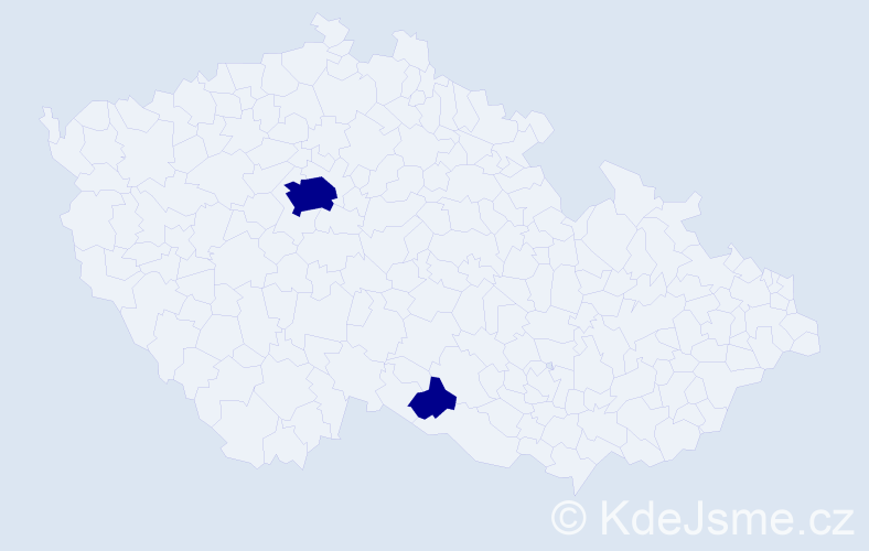 Příjmení: 'Klbečka', počet výskytů 4 v celé ČR