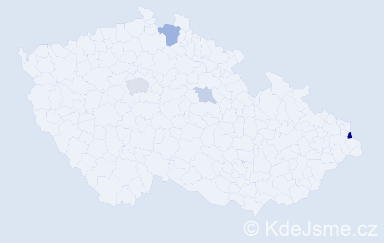 Příjmení: 'Bonev', počet výskytů 9 v celé ČR