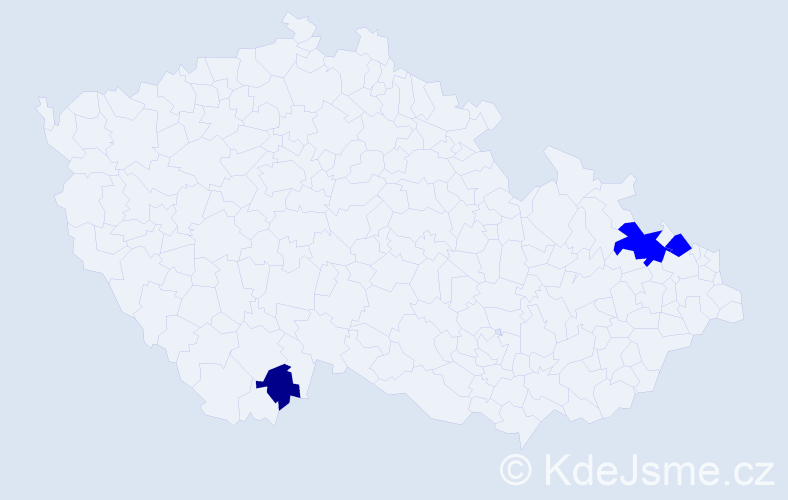 Příjmení: 'Martinusová', počet výskytů 7 v celé ČR