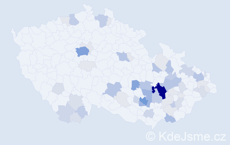 Příjmení: 'Brablec', počet výskytů 197 v celé ČR
